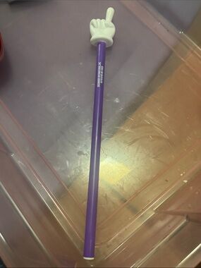 Purple Novelty Pointer Pen with White Hand Top